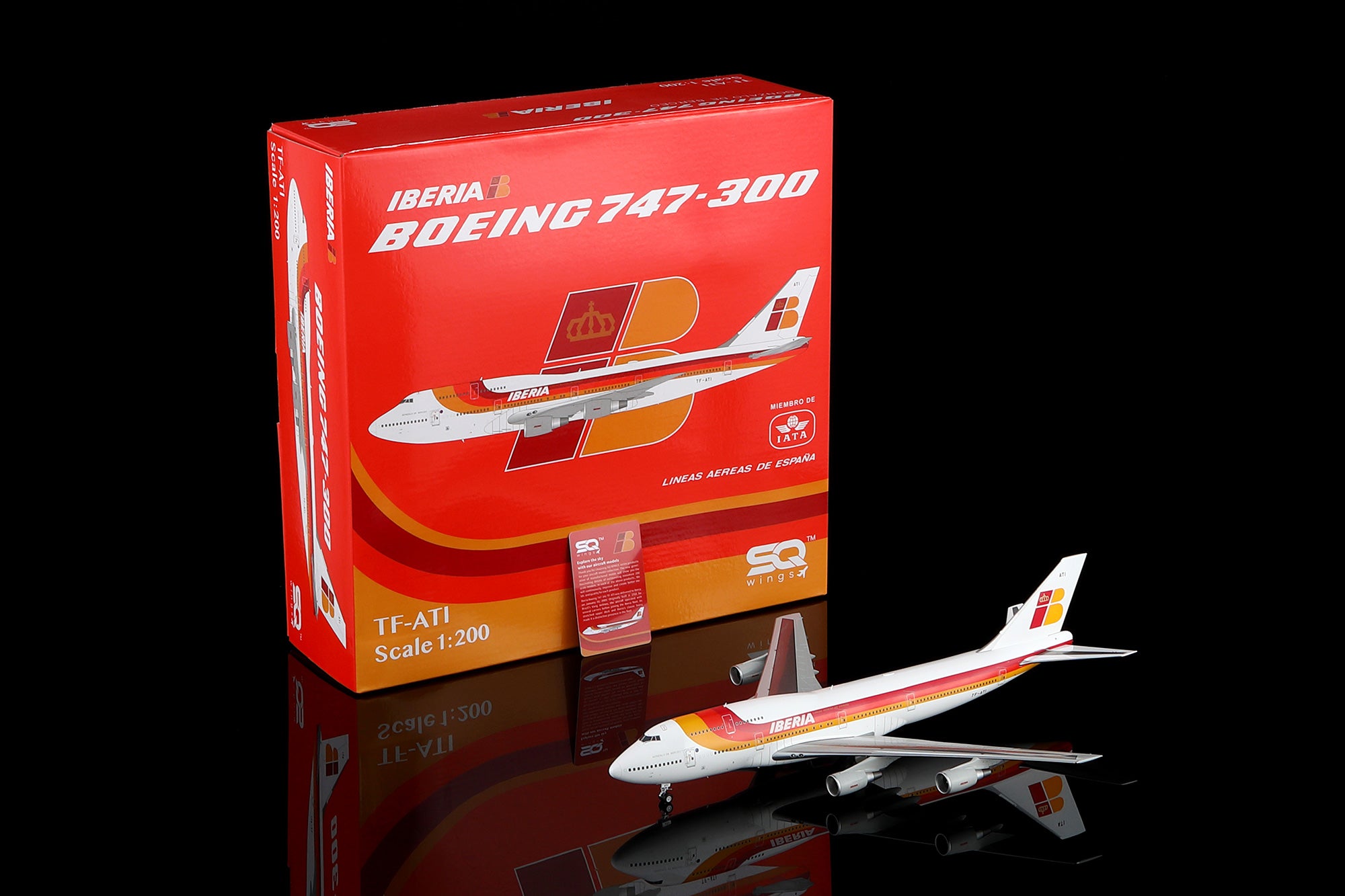 Iberia B747-300 TF-ATI – Scale 1:200 Diecast Model – SQ wings L2120/L2120FD - Gallery 12
