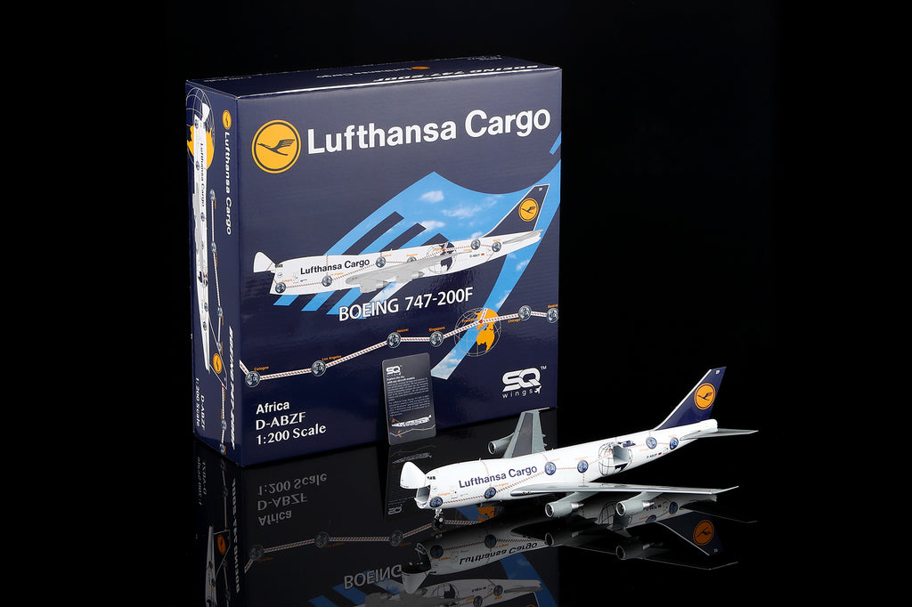 Lufthansa Cargo B747-200F D-ABZF – Scale 1:200 Diecast Model – SQ wings L2186/L2186C