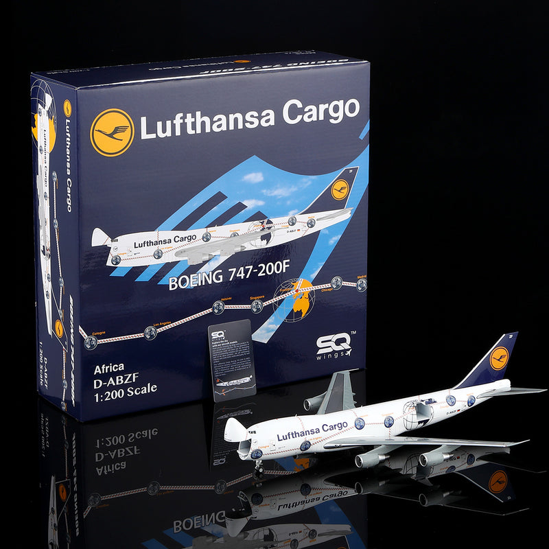 Lufthansa Cargo B747-200F D-ABZF – Scale 1:200 Diecast Model – SQ wings L2186/L2186C - Image 14