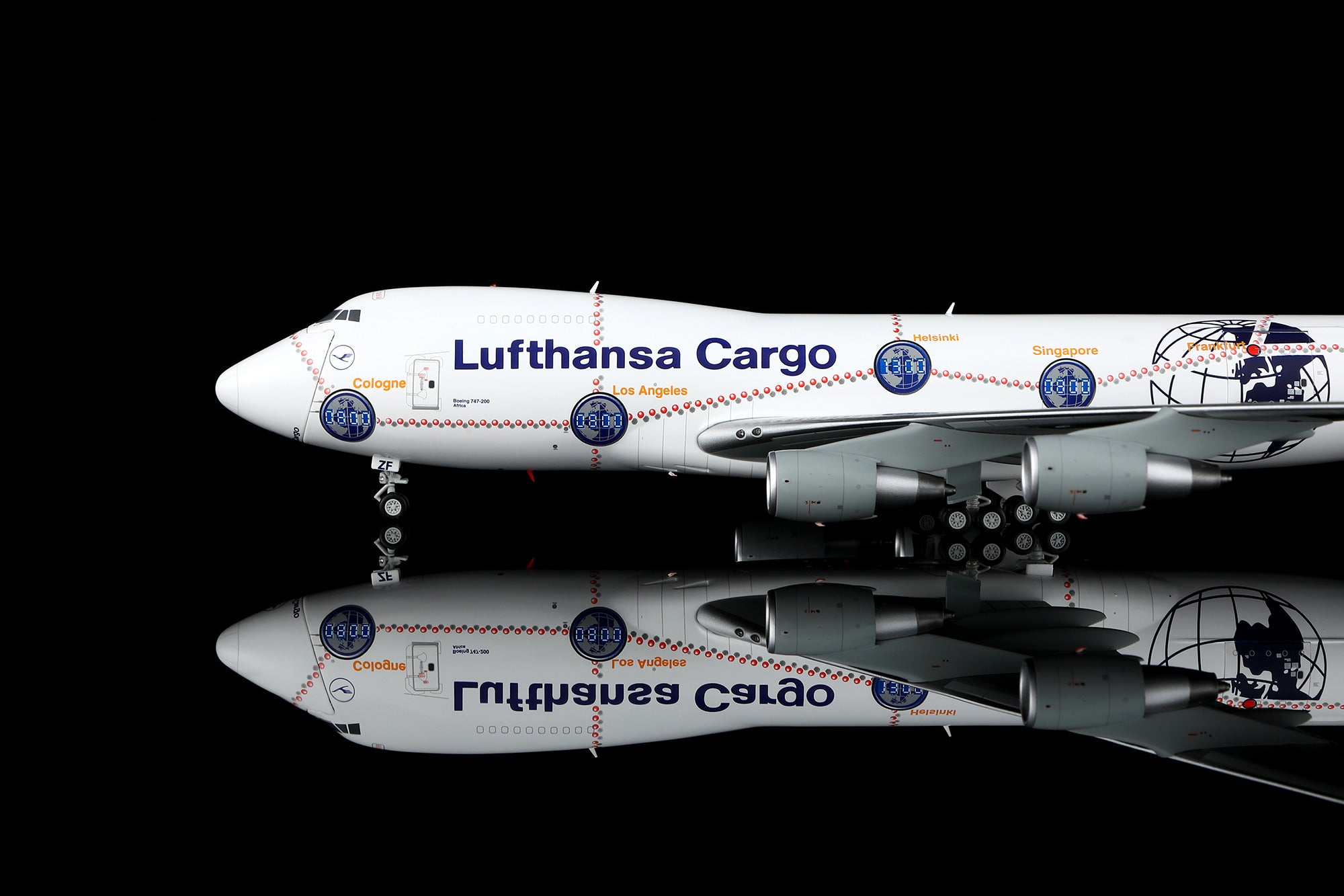 Lufthansa Cargo B747-200F D-ABZF – Scale 1:200 Diecast Model – SQ wings L2186/L2186C