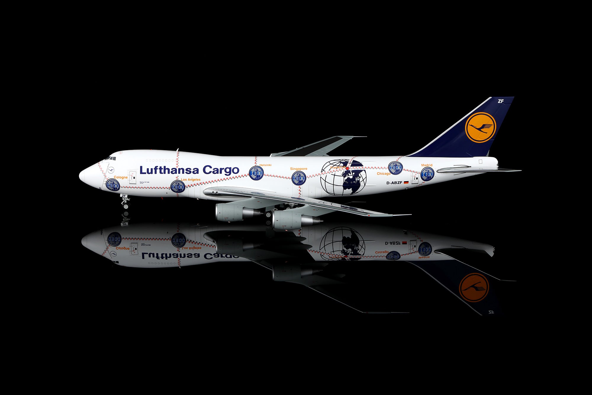 Lufthansa Cargo B747-200F D-ABZF – Scale 1:200 Diecast Model – SQ wings L2186/L2186C
