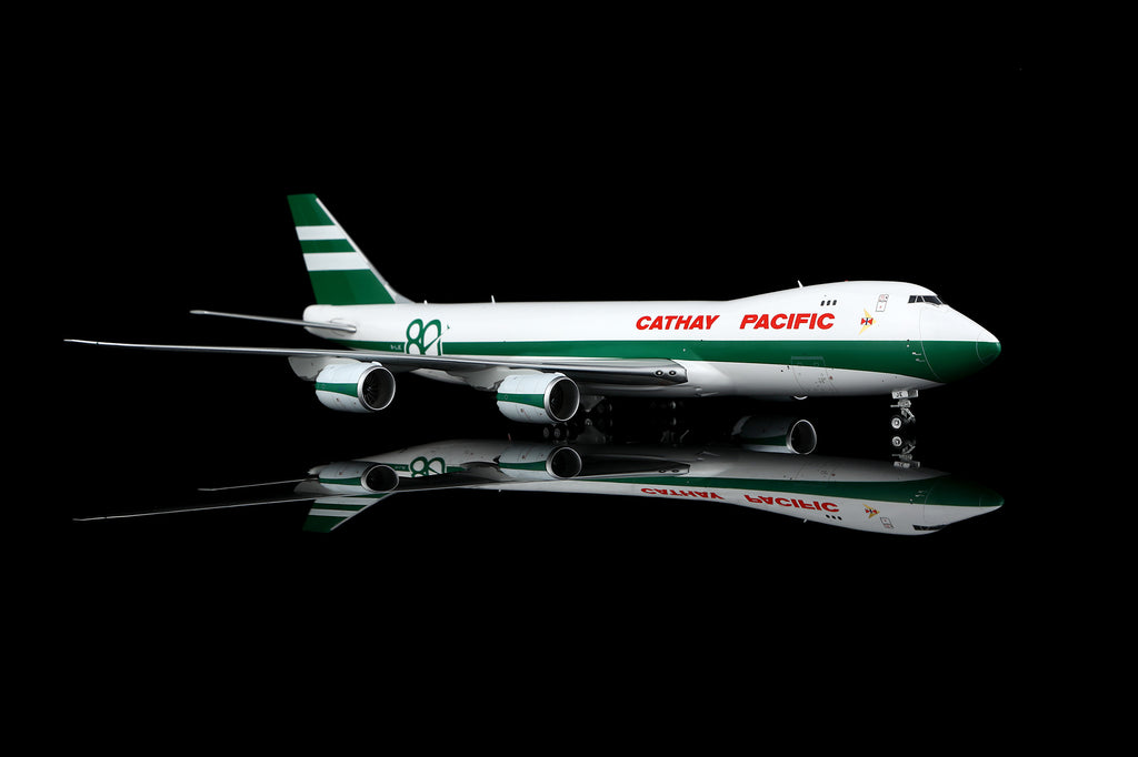 Cathay Pacific B747-8F "80th Anniversary Retro" B-LJE – Scale 1:200 Diecast Model – SQ wings L2337/L2337FD/L2337C