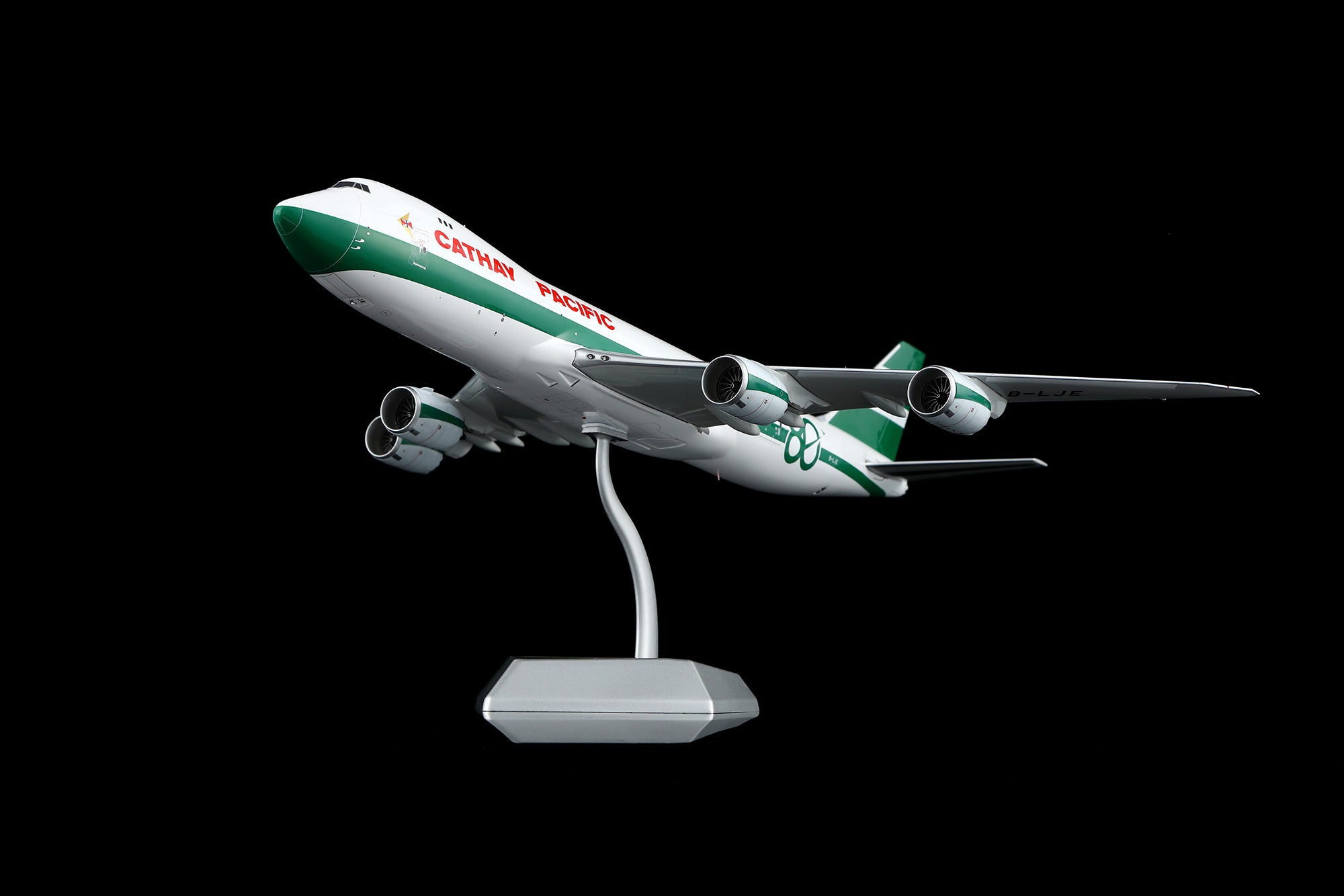 Cathay Pacific B747-8F "80th Anniversary Retro" B-LJE – Scale 1:200 Diecast Model – SQ wings L2337/L2337FD/L2337C