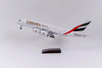 طائرة إيرباص A380 الإماراتية بمقياس 1:160 - 47 سم / 18.5 بوصة - أضواء LED