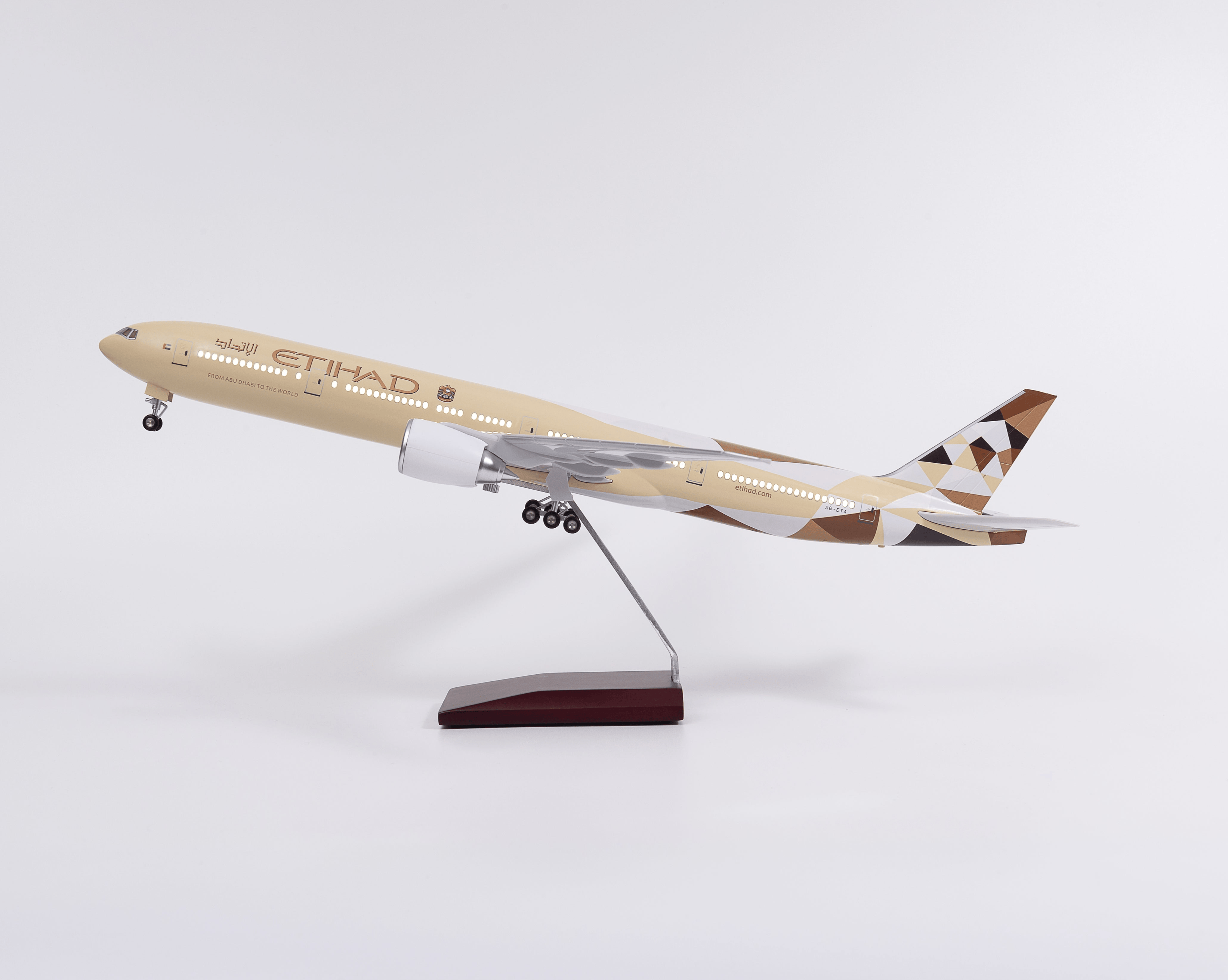 B777 ETIHAD - Escala 1/157 - 47CM -18.5in