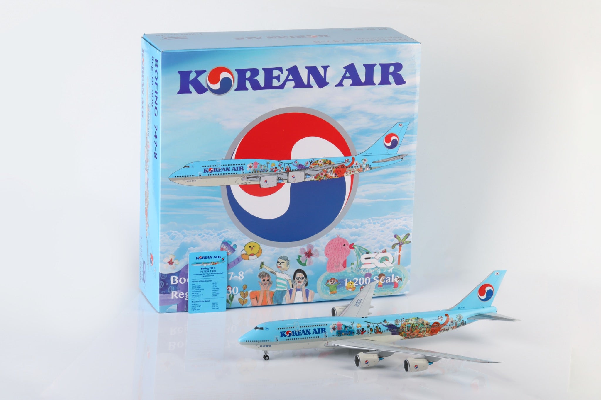 航空機・ヘリコプター JCwings KOREAN AIR 747-8 HL7630 1/400 1:400 JC Wings Korean Air Cargo Boeing 747-8F HL7629
