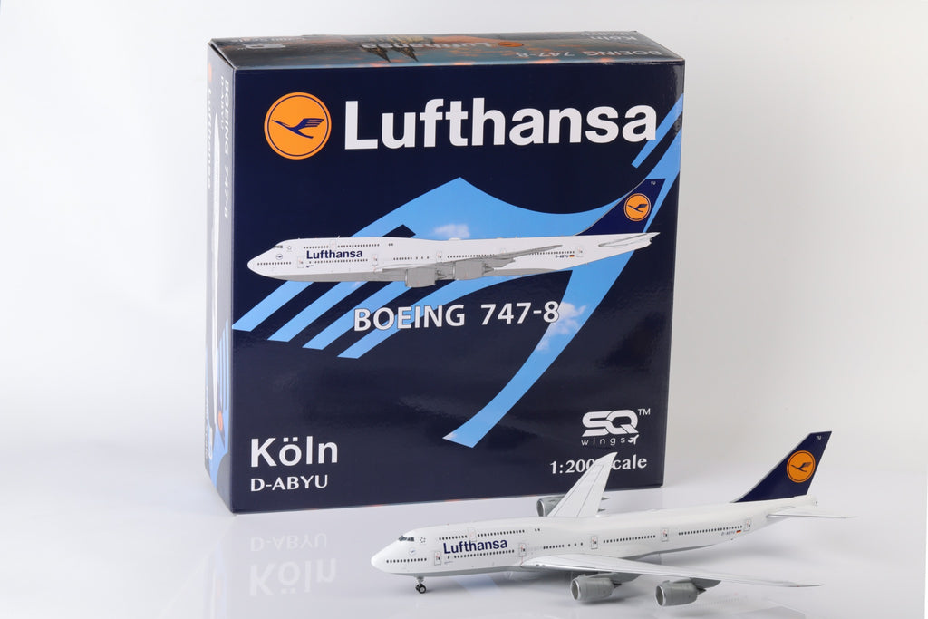 Lufthansa B747-8 D-ABYU – Scale 1:200 – SQ Wings – 34.25 cm