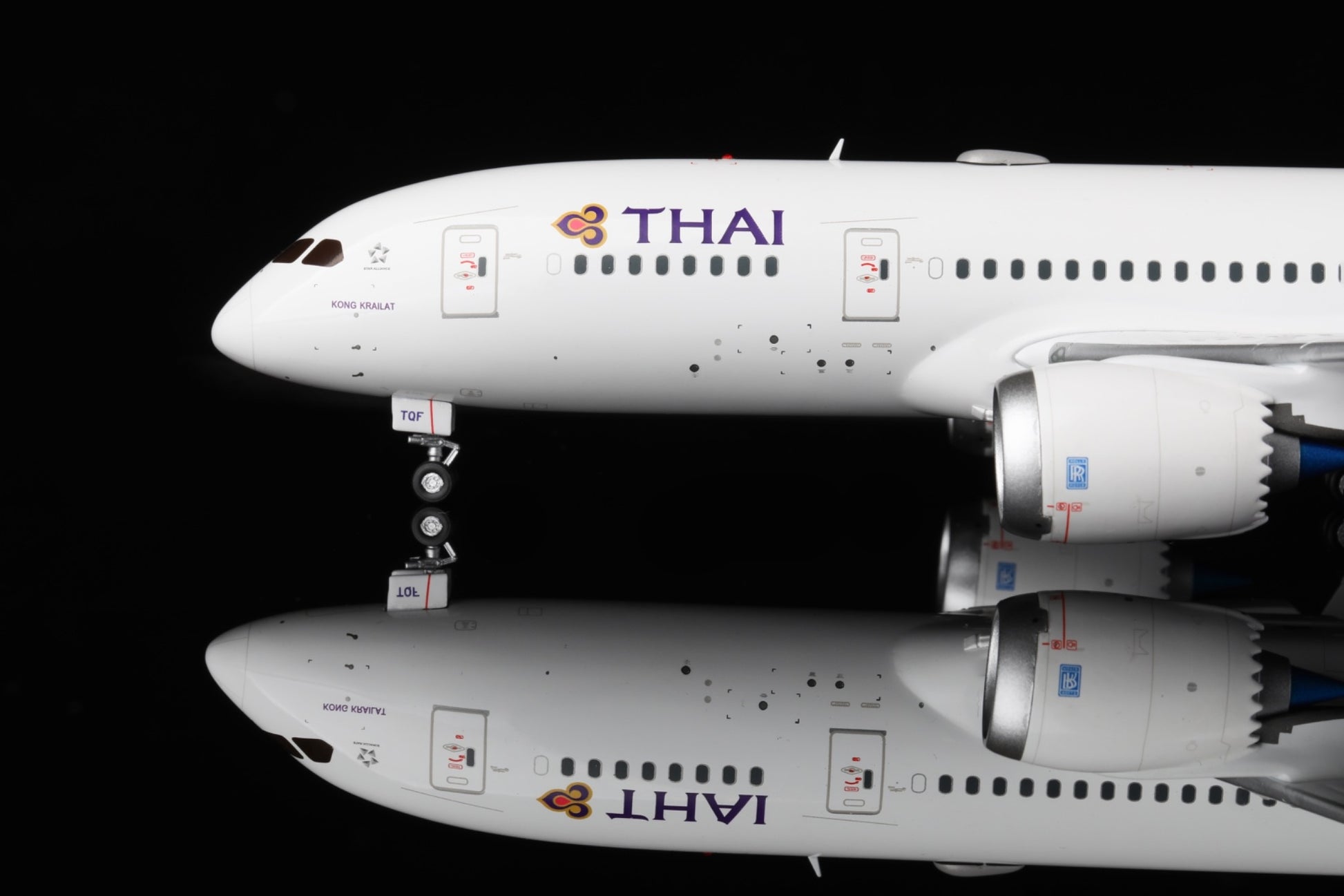 Thai Airways Boeing 787-8 HS-TQF – Scale 1:200 – SQ Wings – 28.35 cm