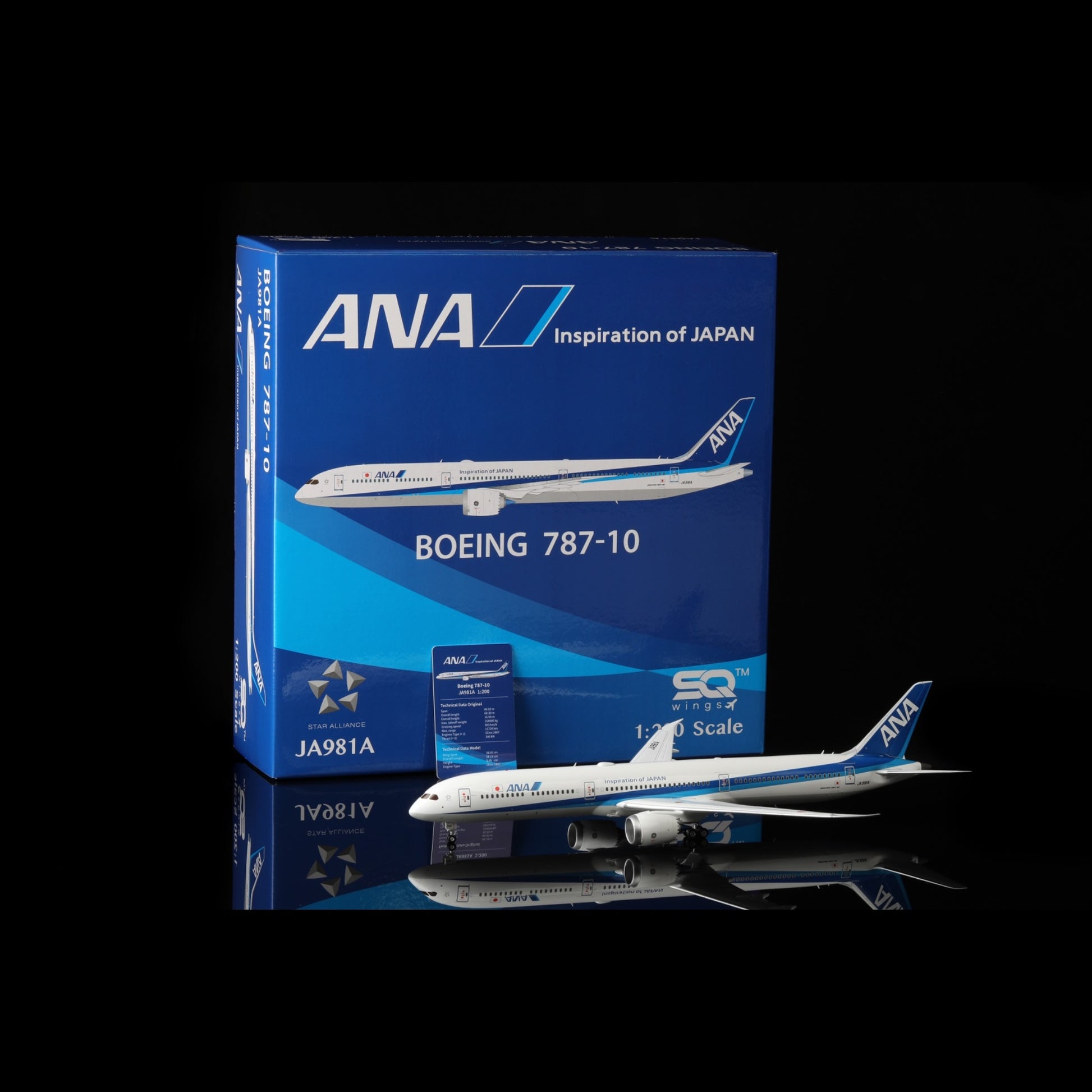 ANA B787-10 JA981A – 1:200 Scale Model by SQ Wings