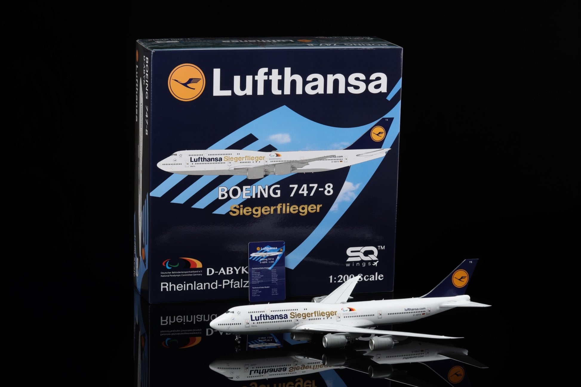 Lufthansa Boeing 747-8 D-ABYK “Siegerflieger” – Scale 1:200 – SQ Wings – 34.25 cm