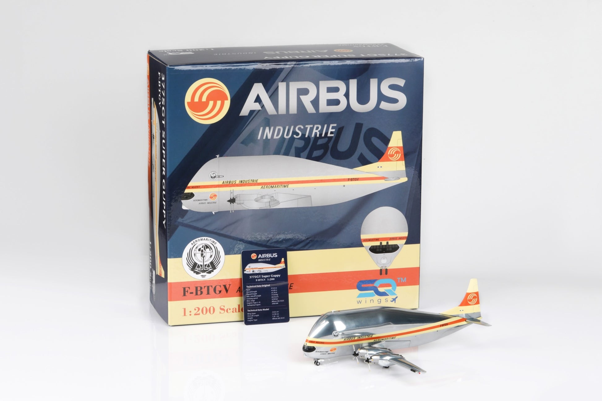Airbus Industrie 377SGT F-BTGV – Scale 1:200 – SQ Wings – 21.9 cm