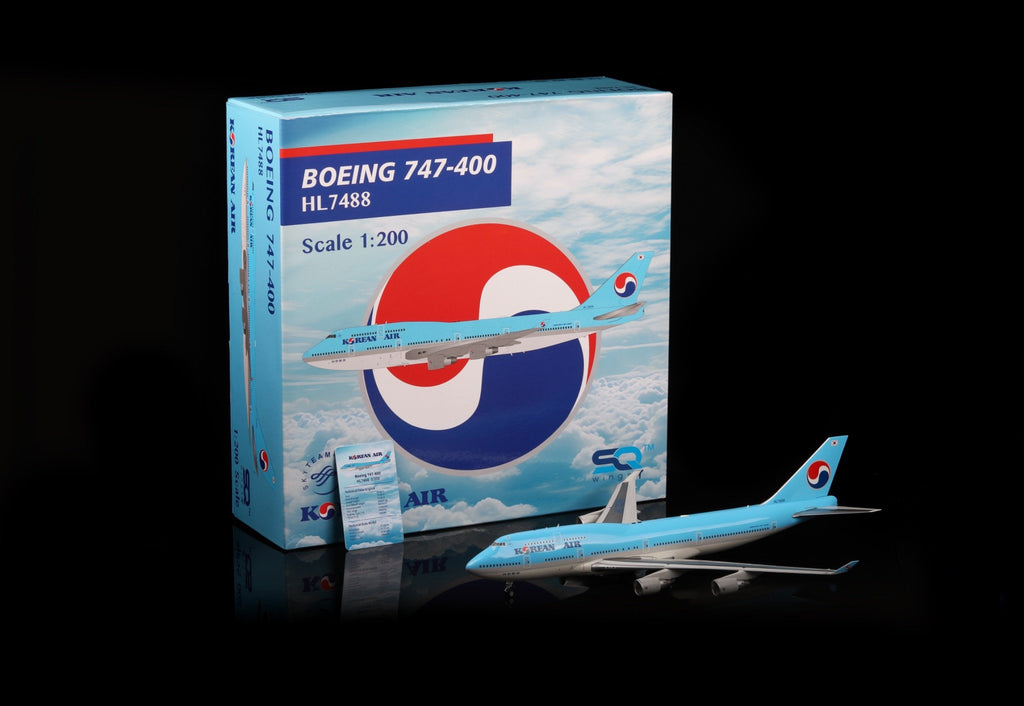 Korean Air Boeing 747-400 HL7488 – Scale 1:200 – SQ Wings – 35.3 cm