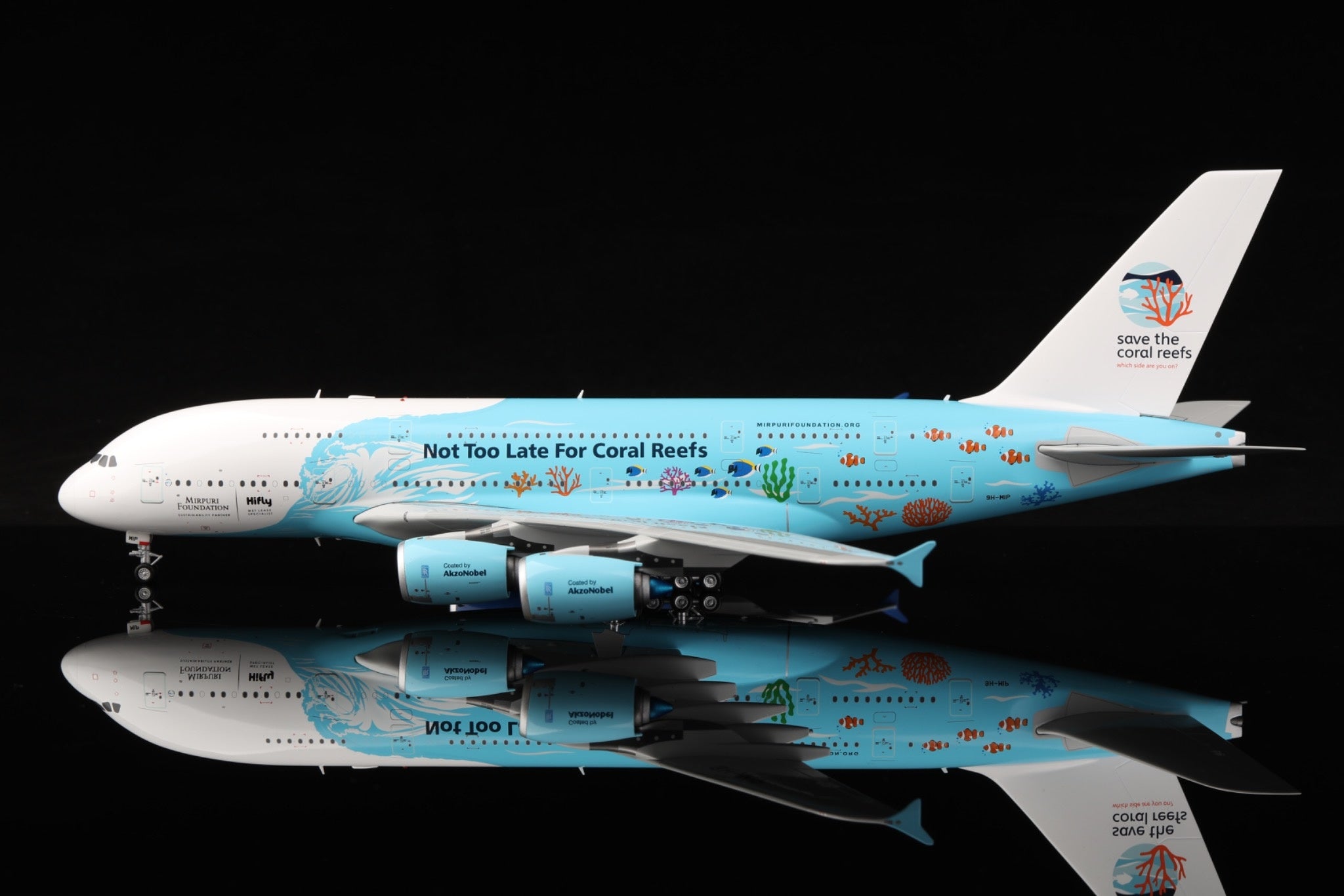 SQ Wings 1/200 Hifly A380 9H-MIP サンゴ礁保護 Hifly Airbus - A380 - 9H-MIP - Save the coral reefs Livery