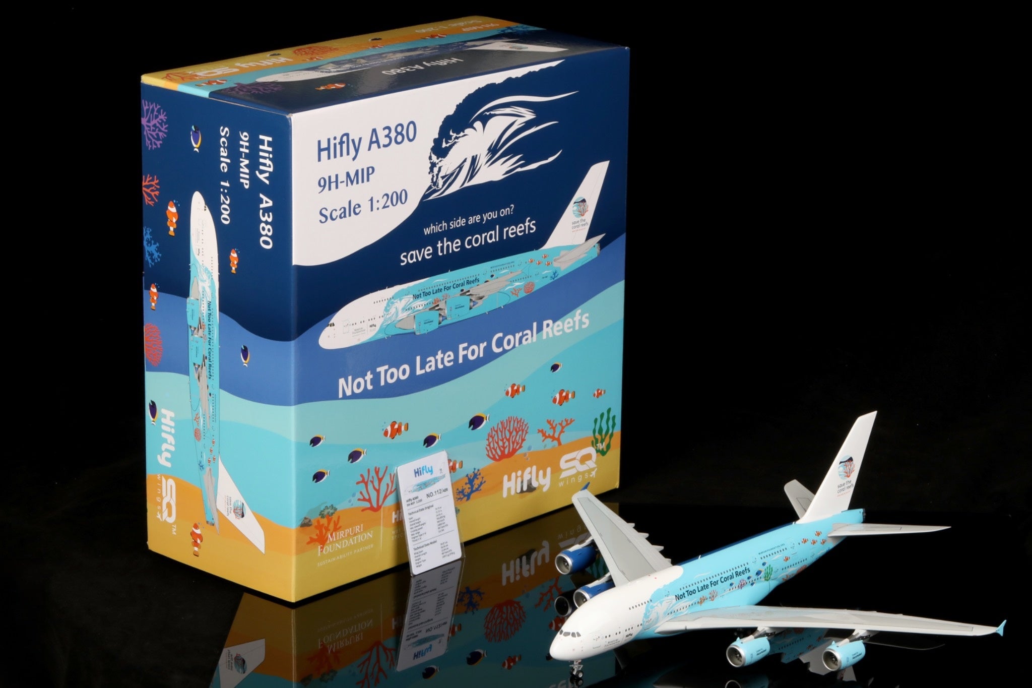 SQ Wings 1/200 Hifly A380 9H-MIP サンゴ礁保護 Hifly Airbus - A380 - 9H-MIP - Save the coral reefs Livery