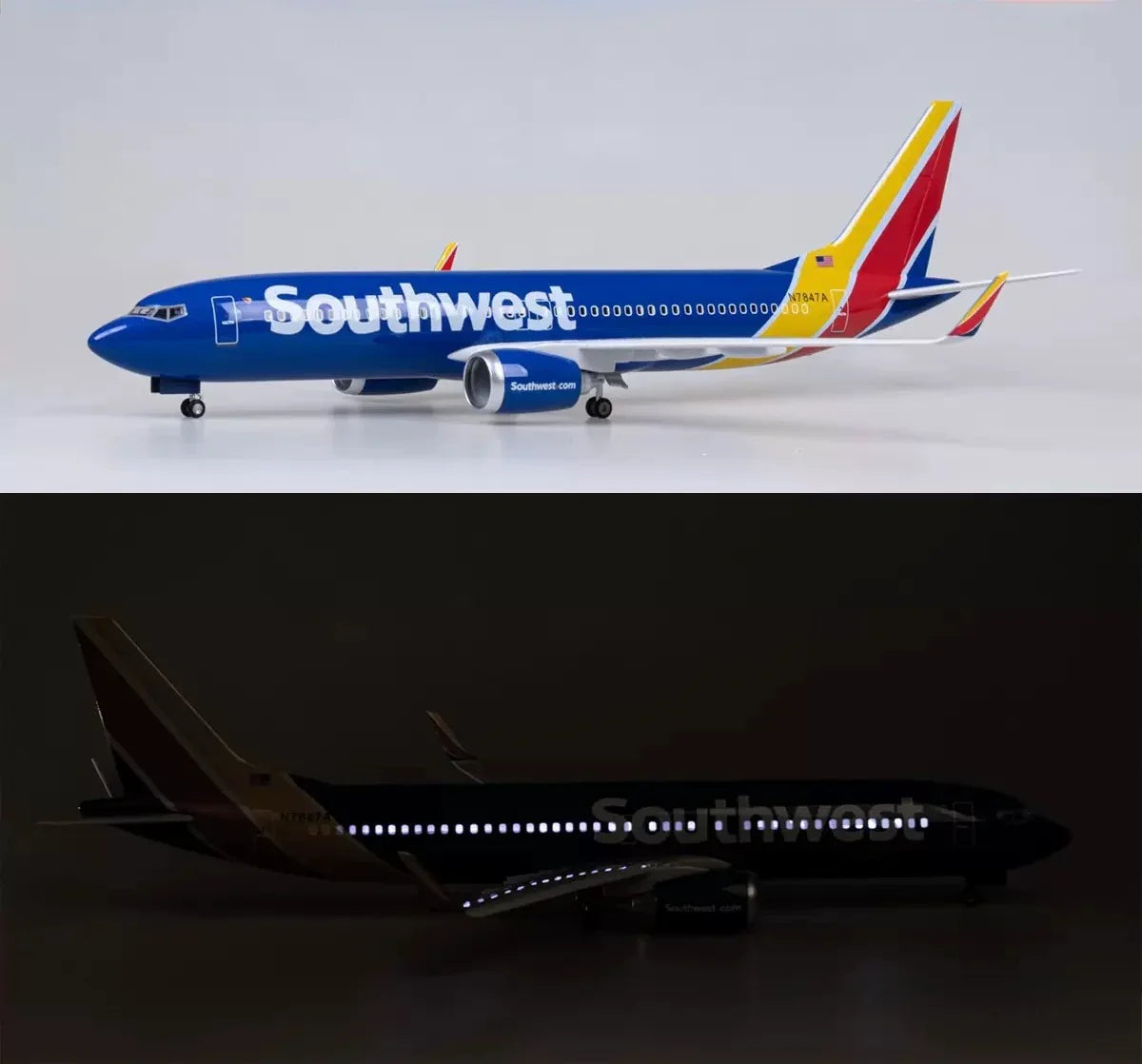 Boeing 737-700 Southwest 1:80 – 47 cm / 18.5 in – LED Lights