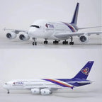 طائرة A380 تابعة للخطوط الجوية التايلاندية - مقياس 1/160 - 47 سم - 18.5 بوصة - نموذج طائرة
