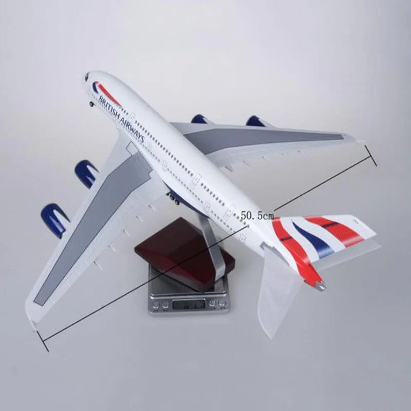 A380 British - Scale 1/160 - 47CM - 18,5 in - Airplane Model