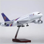 طائرة A380 تابعة للخطوط الجوية التايلاندية - مقياس 1/160 - 47 سم - 18.5 بوصة - نموذج طائرة