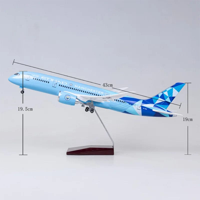 B787 Manchester City - Etihad - Scale 1/130 - 43cm - 16.9 in - Airplane Model