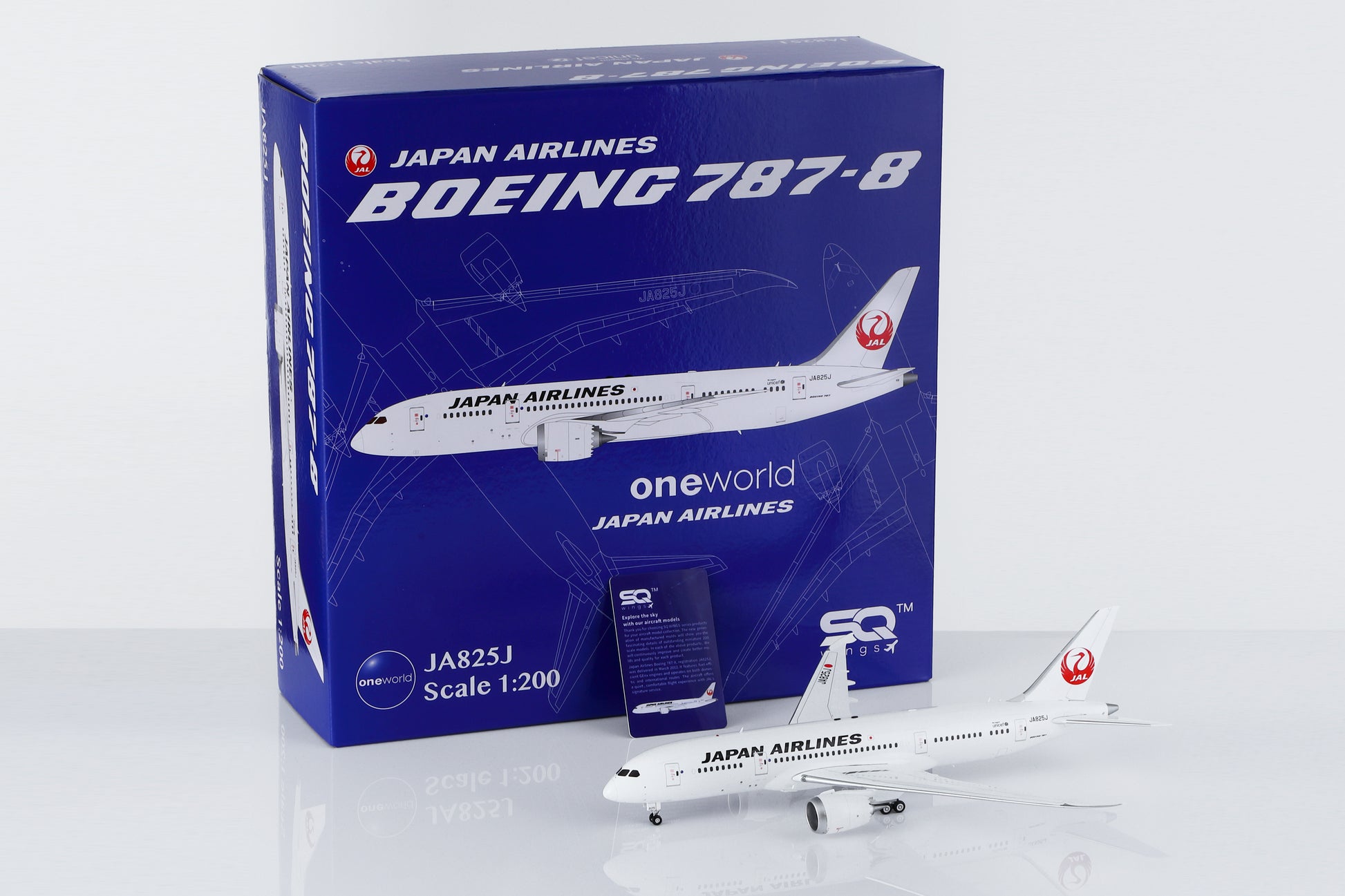 Japan Airlines Boeing 787-8 JA825J – Scale 1:200 – SQ Wings – 28.3 cm - L2027