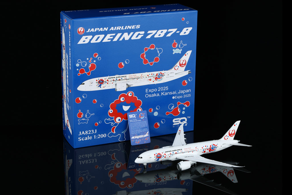JAL Boeing 787-8 JA823J “Expo 2025 Osaka” – Scale 1:200 – SQ Wings – 28 cm