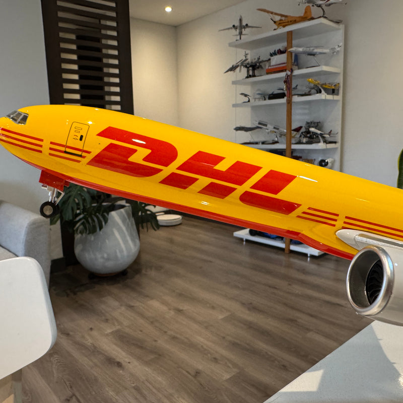 DHL Boeing 777-F Cargo 1:150 – 47 cm / 18.5 in – Premium Solid Resin Model - Image 4