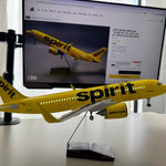 Spirit Airlines Airbus A320 "Yellow Taxi" 1:80 – 47 cm / 18.5 in – Limited Collector's Edition - Thumbnail 7