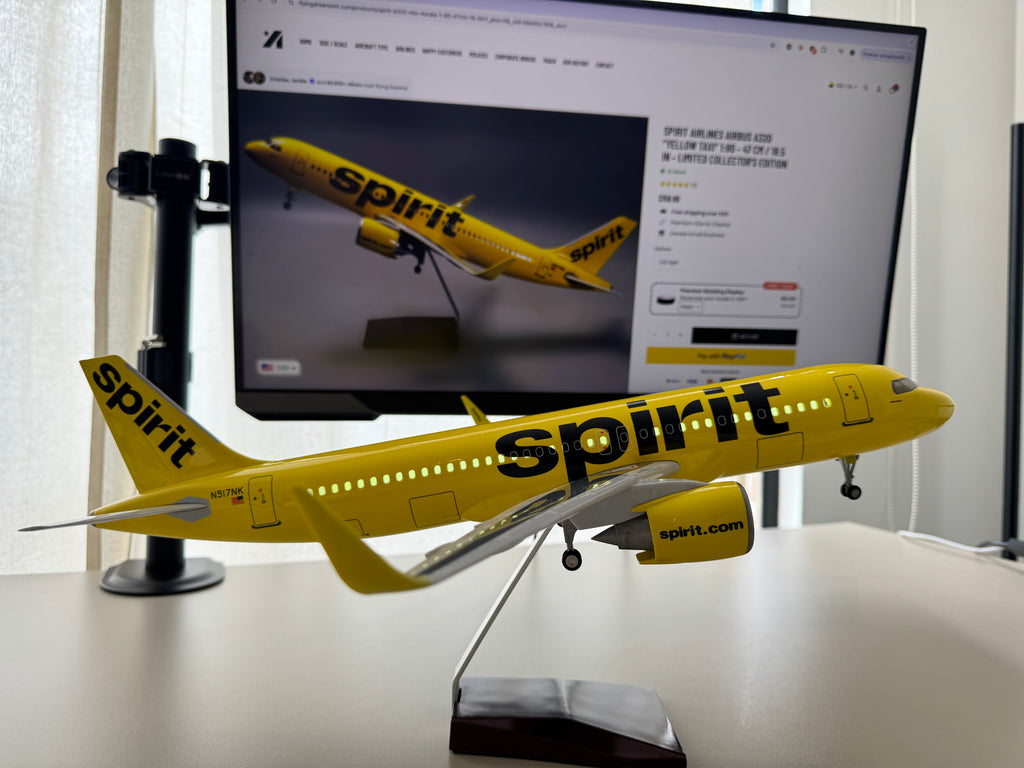 Spirit Airlines Airbus A320 "Yellow Taxi" 1:80 – 47 cm / 18.5 in – Limited Collector's Edition
