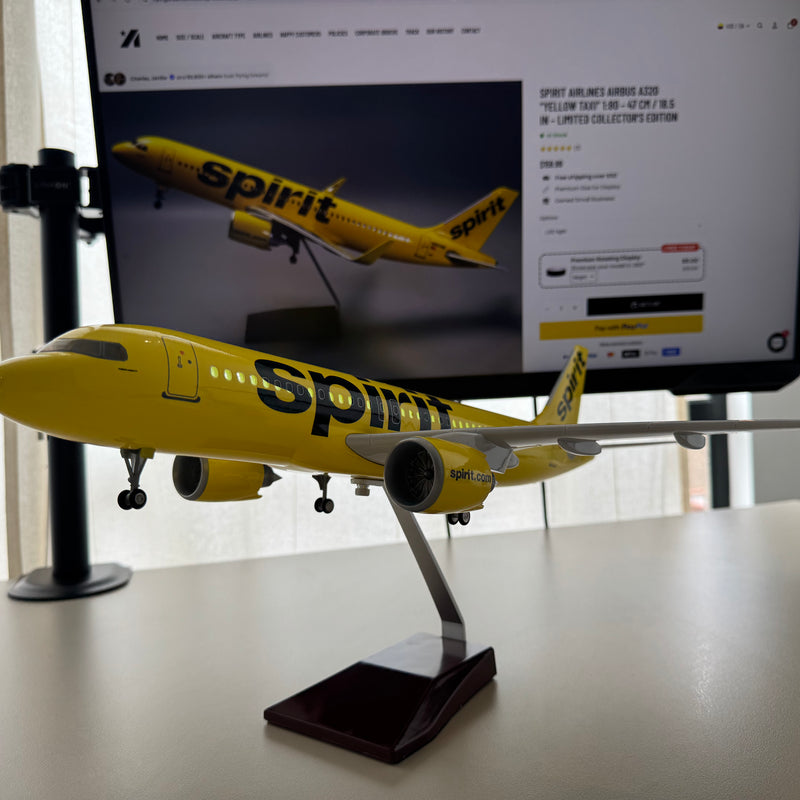Spirit Airlines Airbus A320 "Yellow Taxi" 1:80 – 47 cm / 18.5 in – Limited Collector's Edition - Image 13
