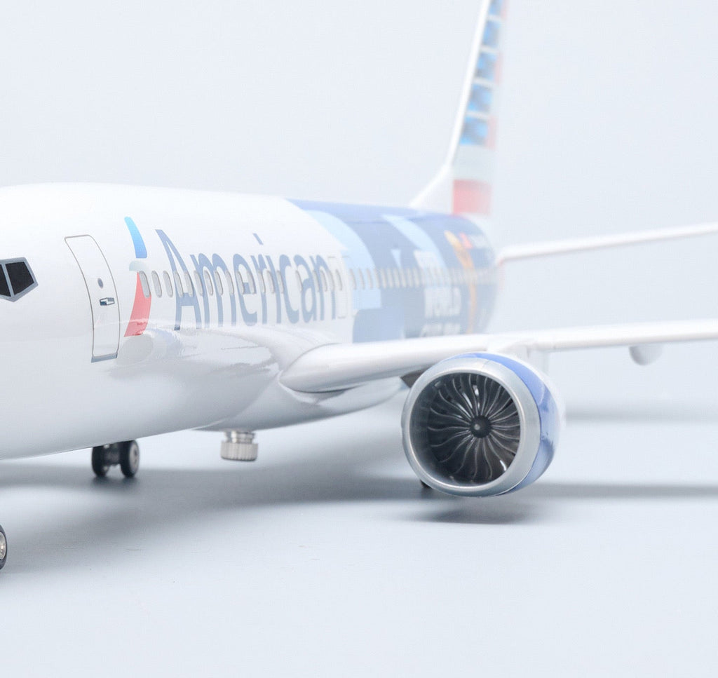 American Airlines Boeing 737-800 "FIFA World Cup 2026" – 47 cm / 18.5 in – Voice-Activated LED Display Model
