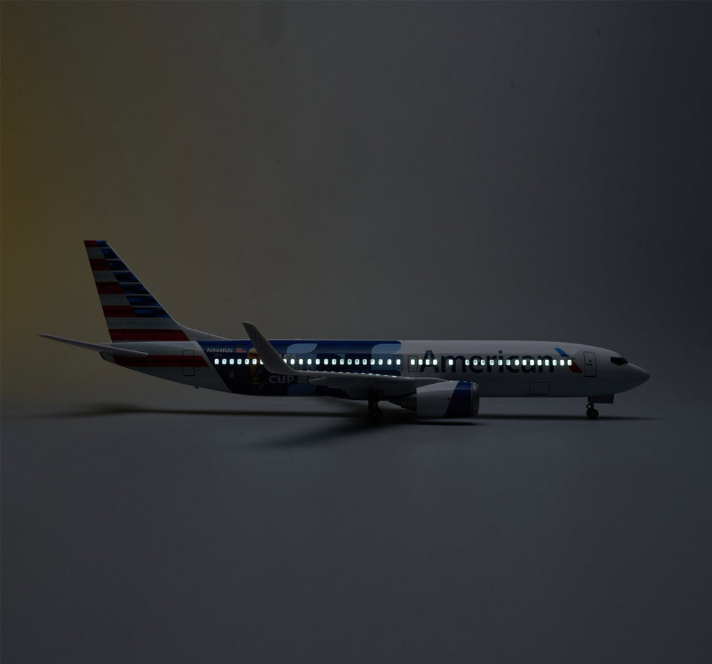 American Airlines Boeing 737-800 "FIFA World Cup 2026" – 47 cm / 18.5 in – Voice-Activated LED Display Model