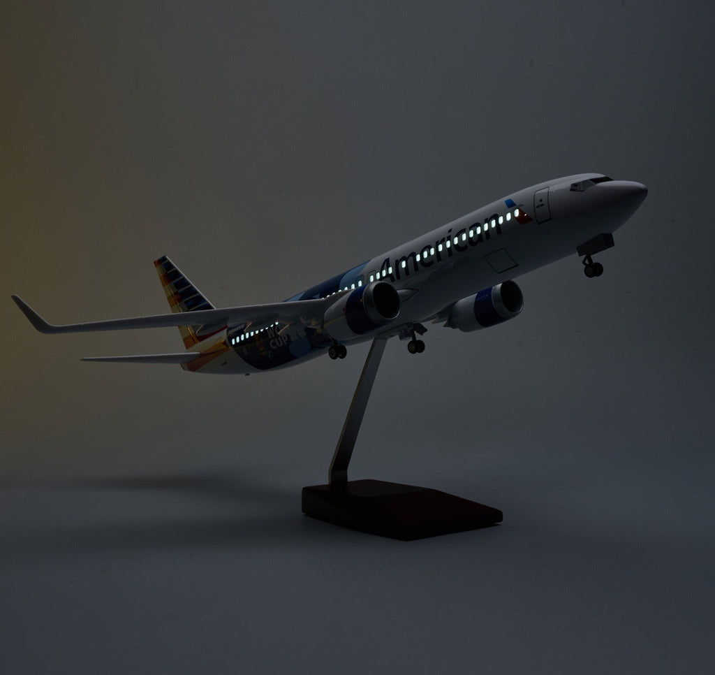 American Airlines Boeing 737-800 "FIFA World Cup 2026" – 47 cm / 18.5 in – Voice-Activated LED Display Model