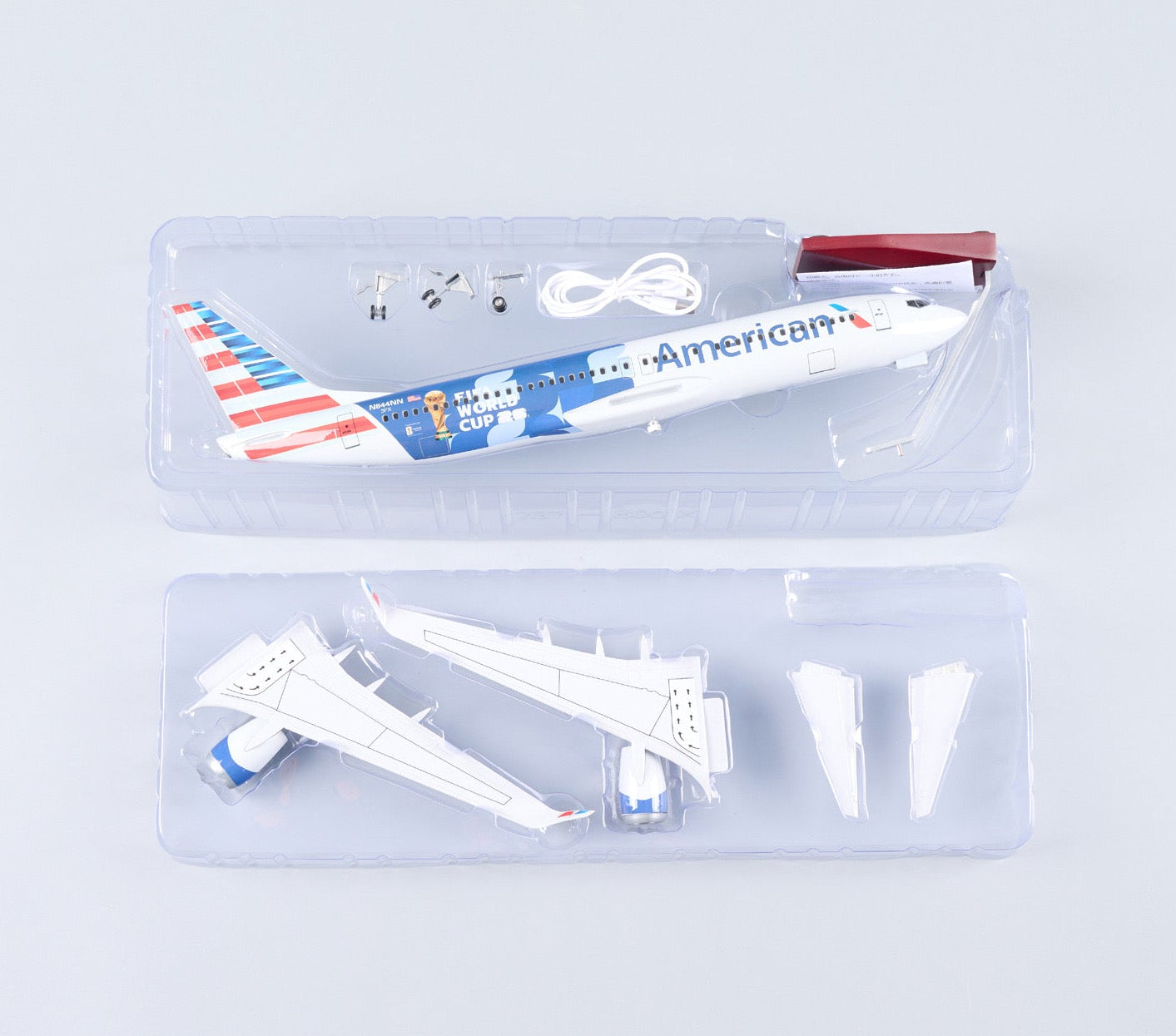 American Airlines Boeing 737-800 "FIFA World Cup 2026" – 47 cm / 18.5 in – Voice-Activated LED Display Model