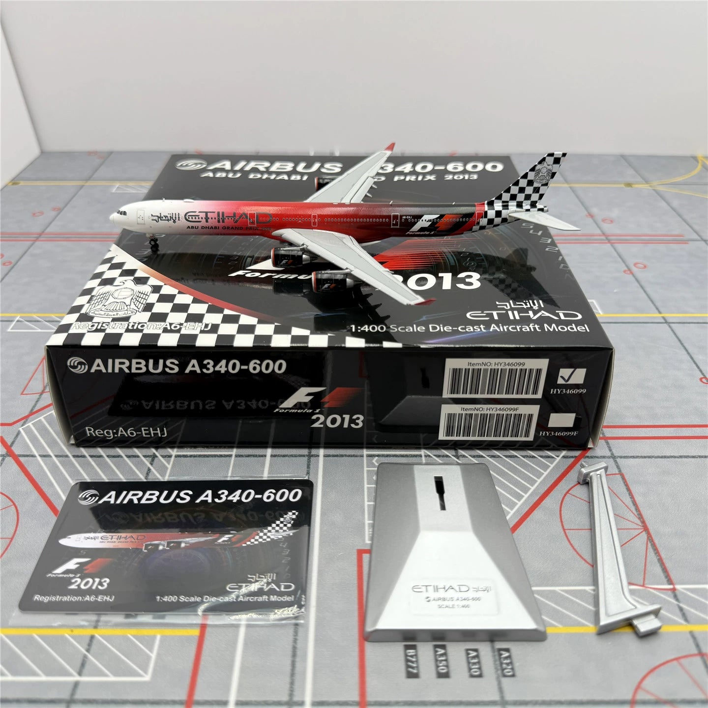 Alas HX del A340-600 A6-EHJ de Etihad Airways, escala 1:400