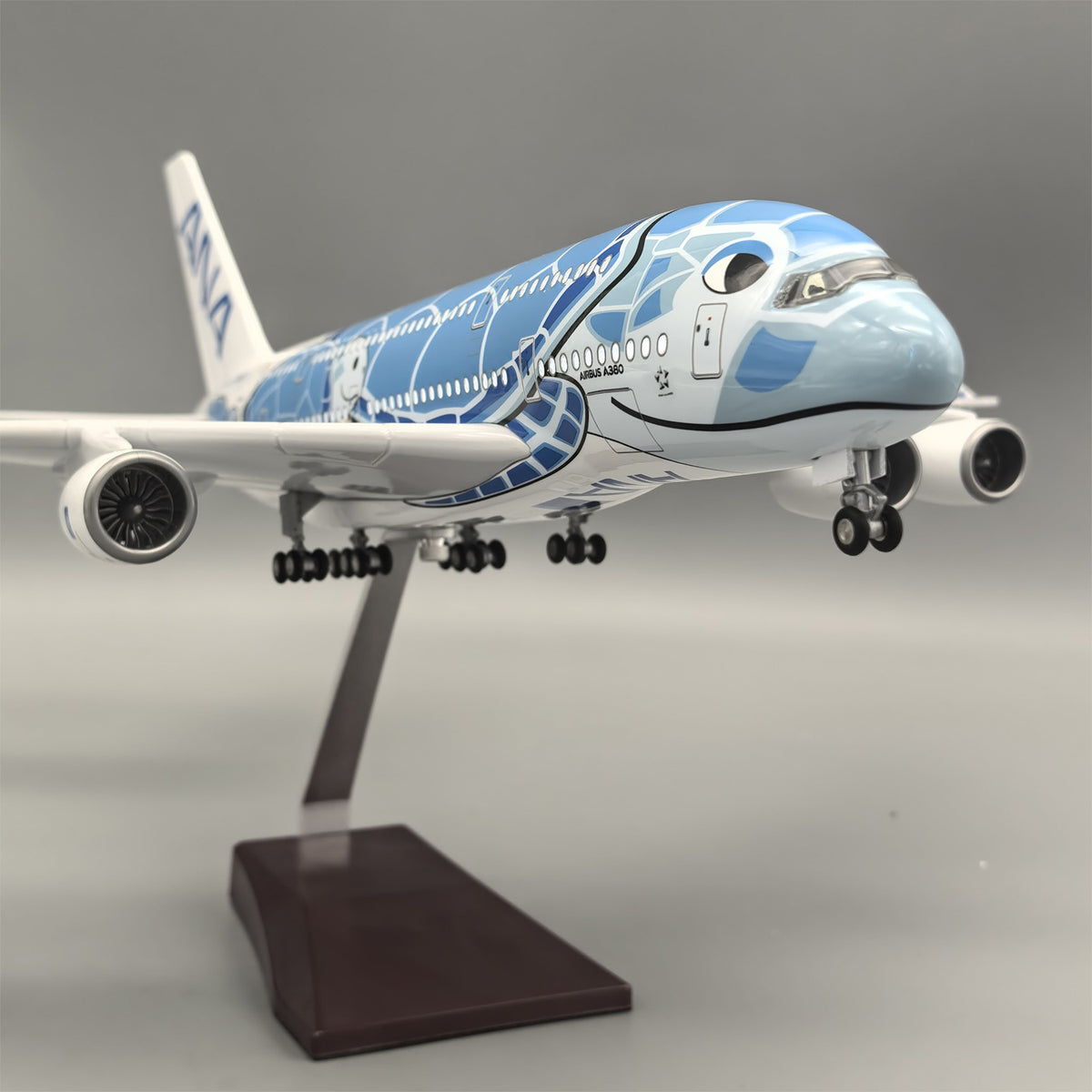 Turtle Model Plane A380 ANA BLUE TURTLE - SCALE 1/160 - 47CM - 18,5 IN - AIRPLANE MODEL ...