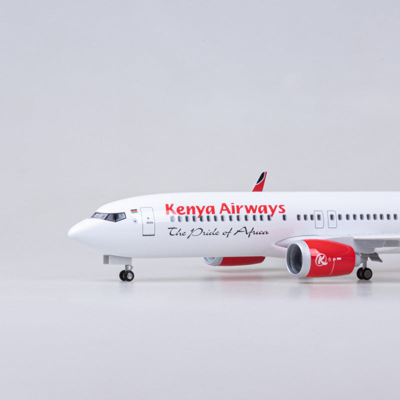 B737-700 KENYA AIRWAYS - ESCALA 1/80 - 47 CM - 18,5 PULGADAS - MODELO DE AVIÓN