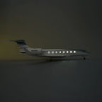 طائرة جولف ستريم G650ER – مقياس 1:50 – 17.7 بوصة - 45 سم – راتينج – حامل عرض فاخر