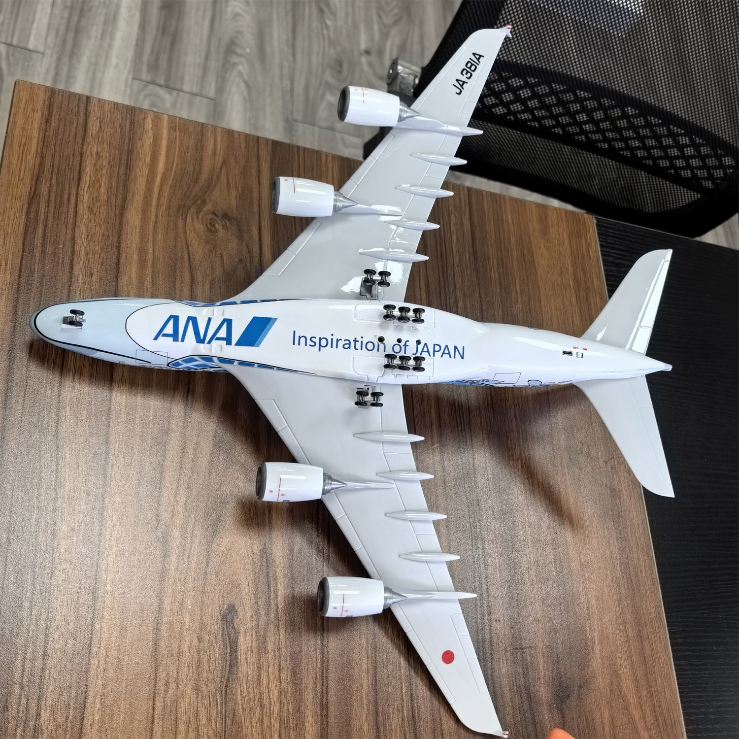 A380 ANA ORANGE TURTLE - SCALE 1/160 - 47CM - 18,5 IN - AIRPLANE MODEL