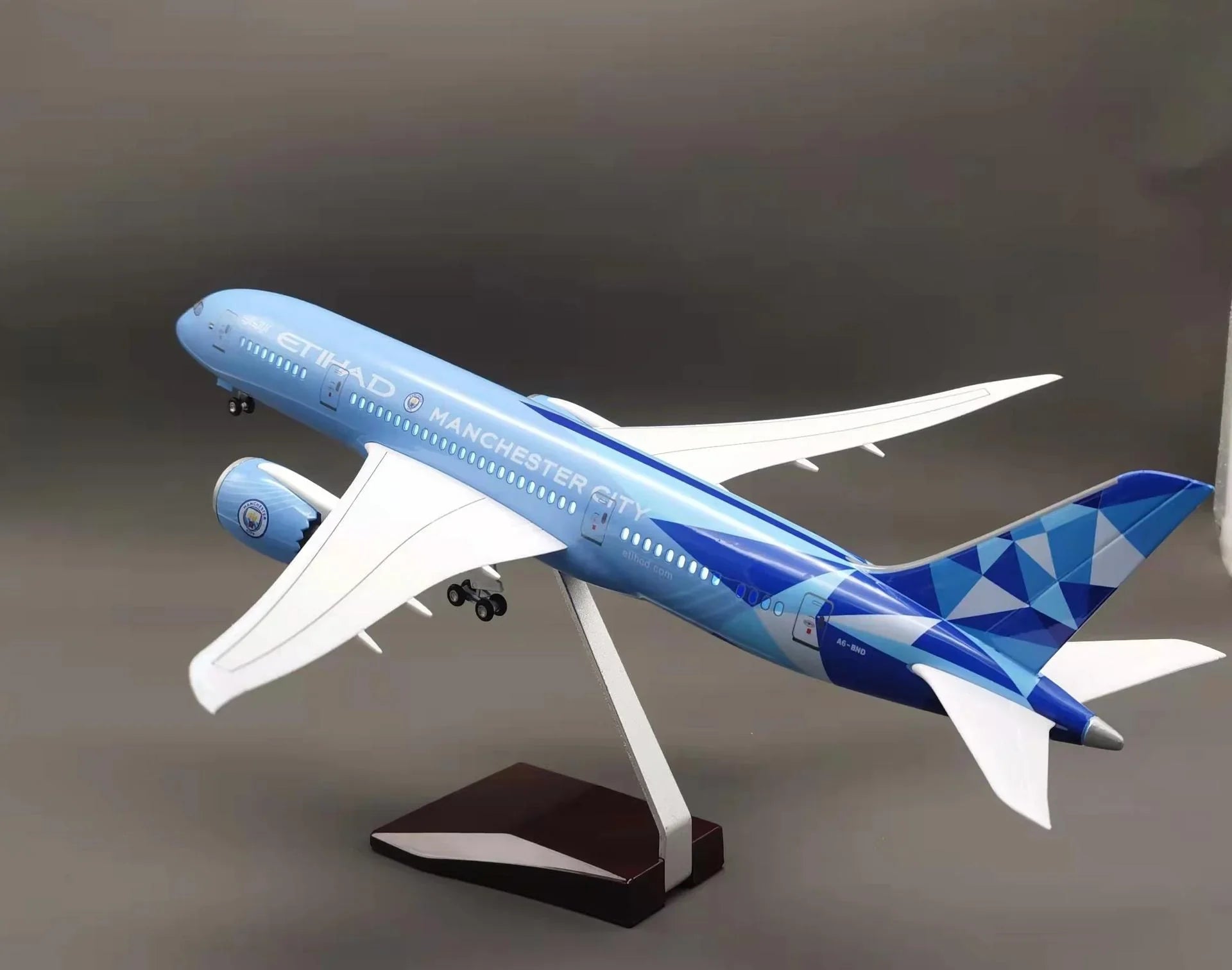 B787 Manchester City - Etihad - Scale 1/130 - 43cm - 16.9 in - Airplane Model