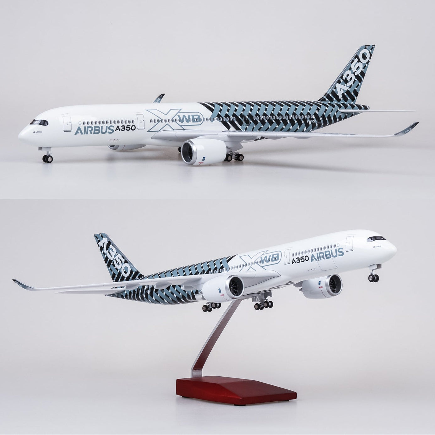 Airbus A350 XWB Prototype 1:142 – 47 cm / 18.5 in – Voice-Activated LED Lights