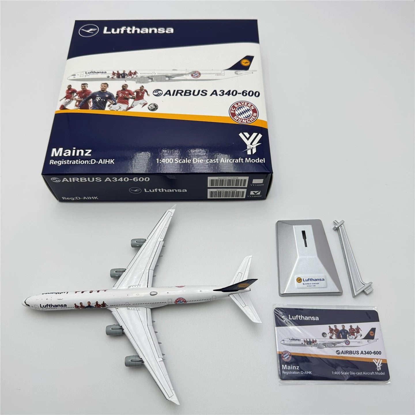 Lufthansa Airbus A340-600 D-AIHF/D-AIHK  Scale 1:400  YY Wings  15.31 cm