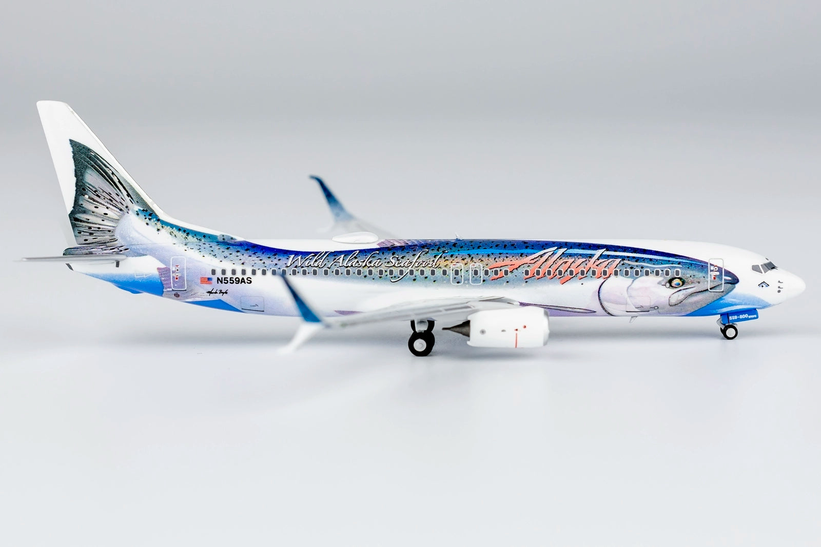 NG Brand 1:400 Alaska Airlines B737-800 Salmon N559AS model