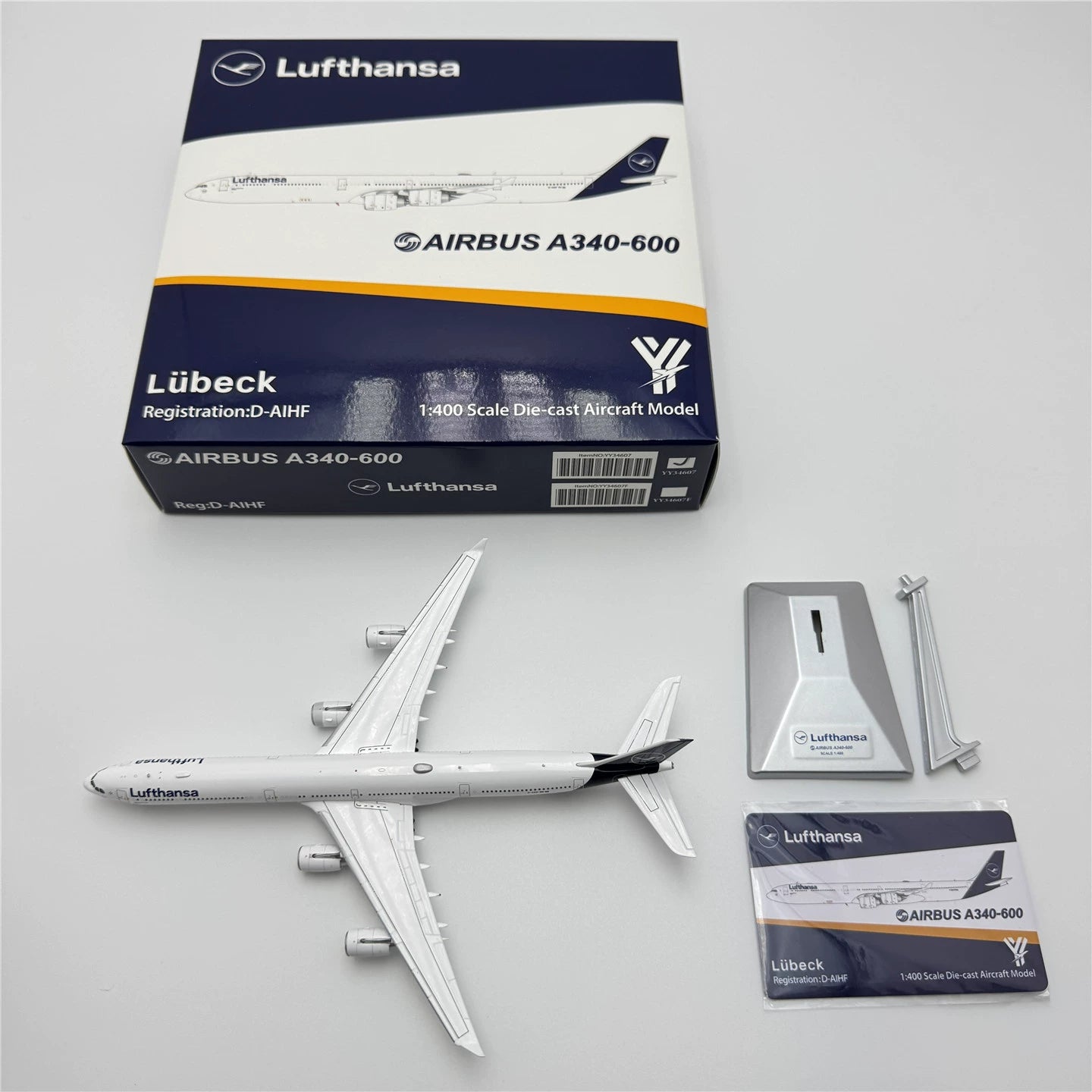 Lufthansa Airbus A340-600 D-AIHF/D-AIHK  Scale 1:400  YY Wings  15.31 cm