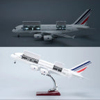 طائرة إيرباص A380 من الخطوط الجوية الفرنسية بمقياس 1:160 – 45.5 سم / 17.9 بوصة – بفتحات داخلية للمقصورة