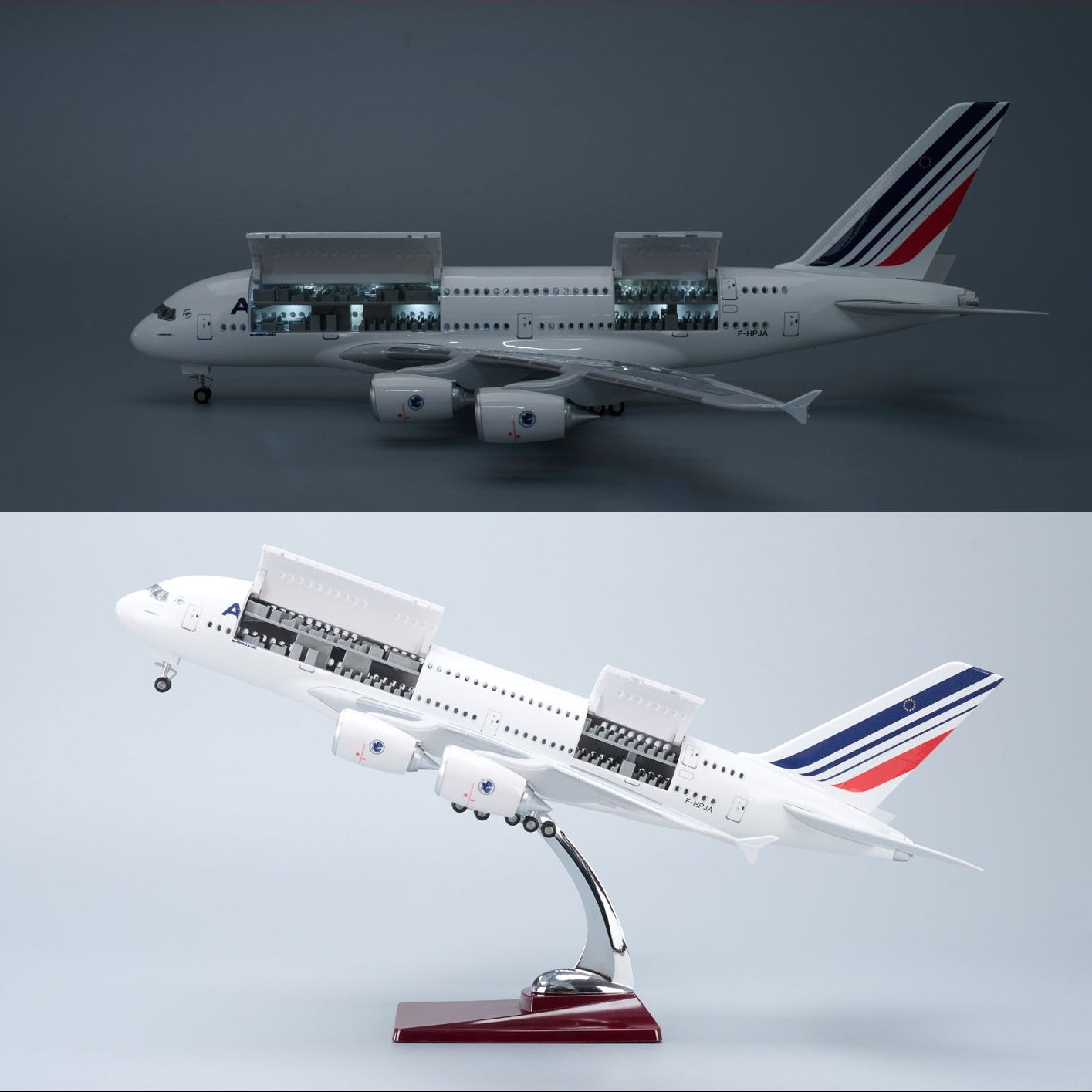 Air France Airbus A380 1:160 – 45.5 cm / 17.9 in – Opening Cabin Interior