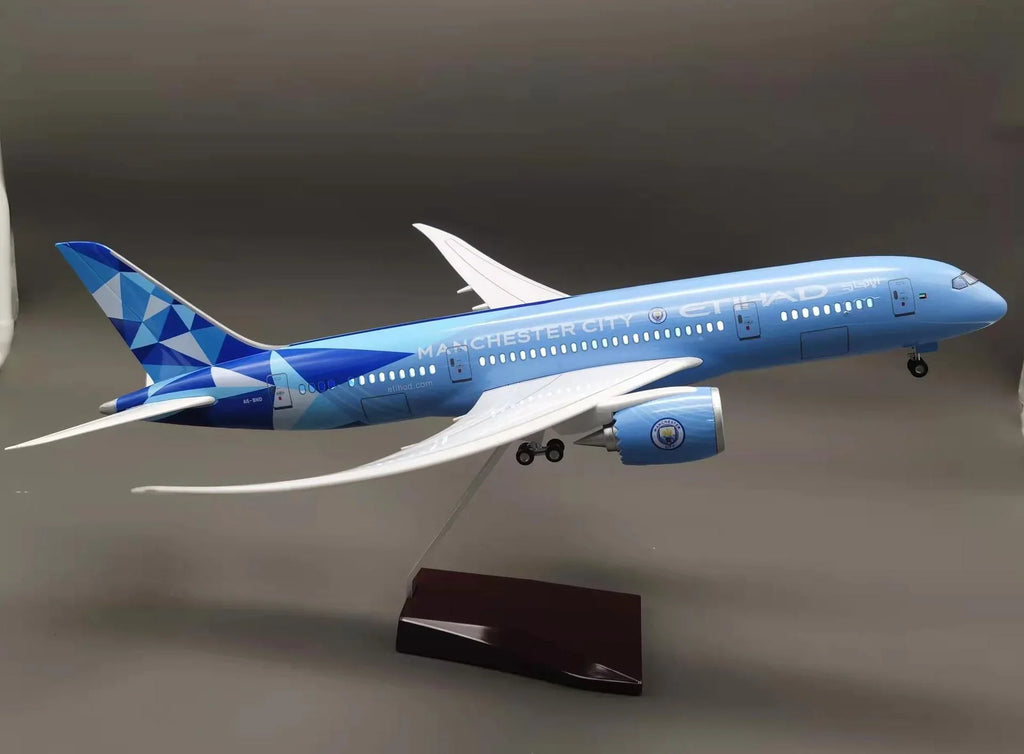 B787 Manchester City - Etihad - Scale 1/130 - 43cm - 16.9 in - Airplane Model