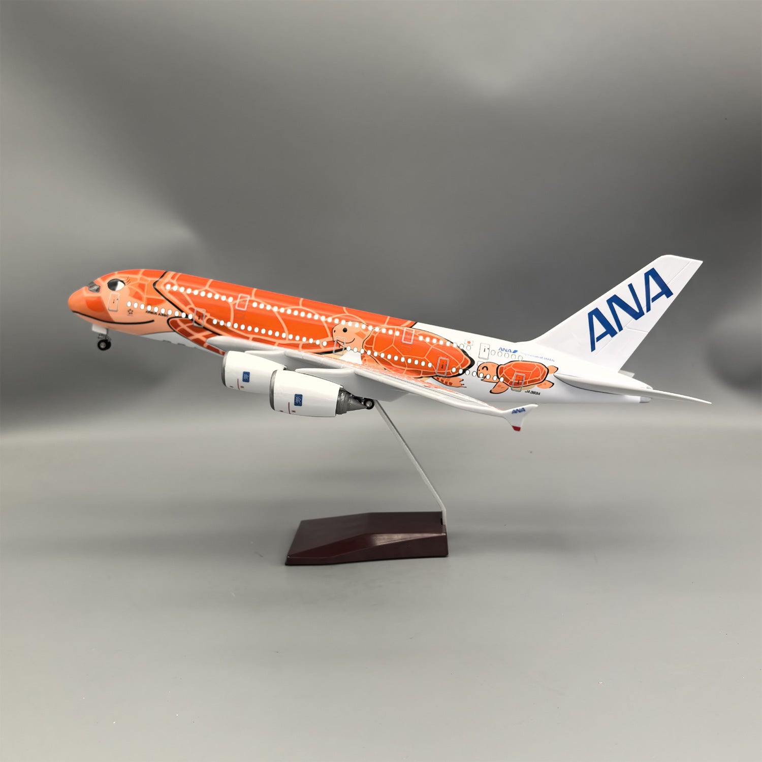 A380 ANA ORANGE TURTLE - SCALE 1/160 - 47CM - 18,5 IN - AIRPLANE MODEL