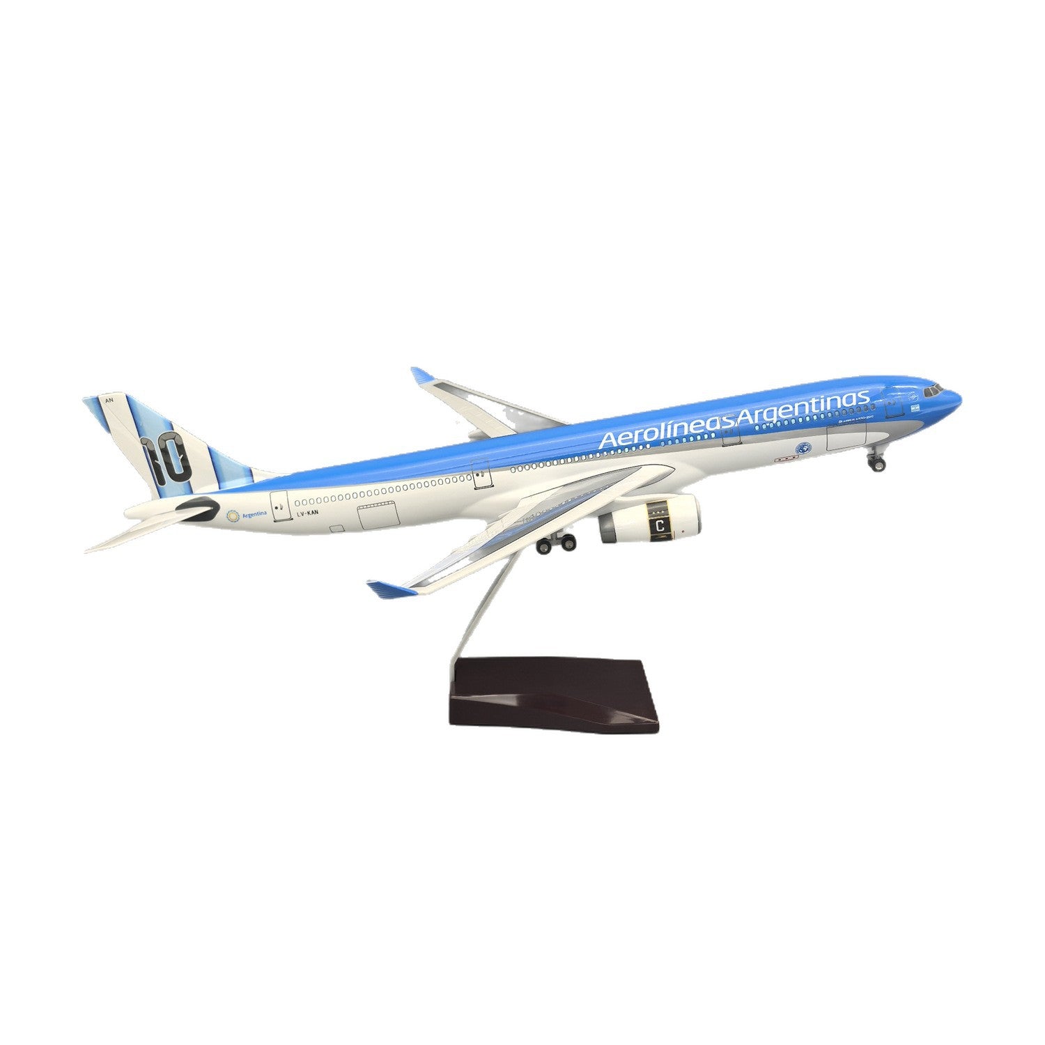 Aerolíneas Argentinas Airbus A330-200 "Messi No. 10 World Cup" – 47 cm / 18.5 in – Voice-Activated LED Display Model - Gallery 10