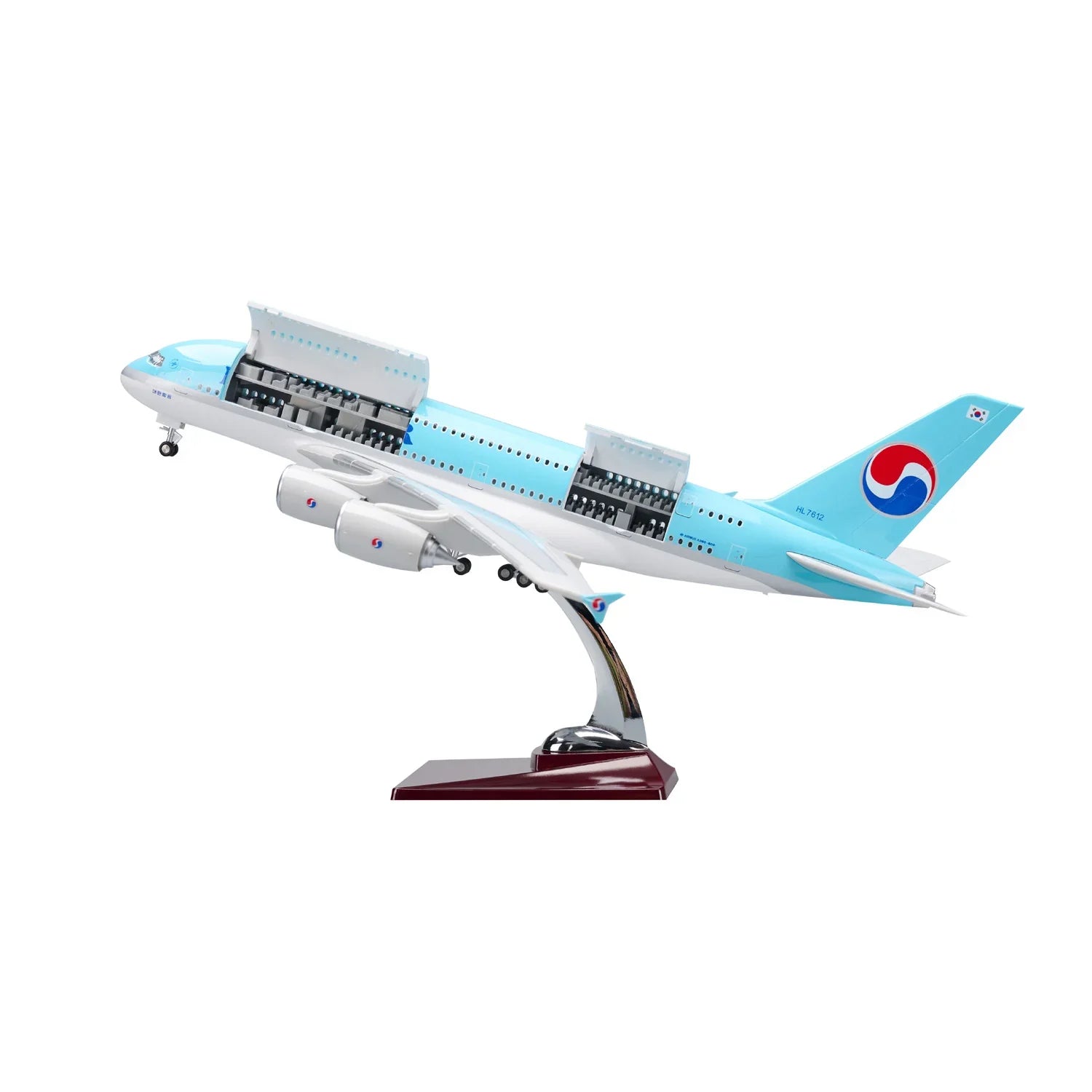 ✨New!! Korean AIR ／ 約1/150／エアバスA380 Korean Air Airbus A380 1:160 – 45.5 cm / 17.9 in – Opening Cabin