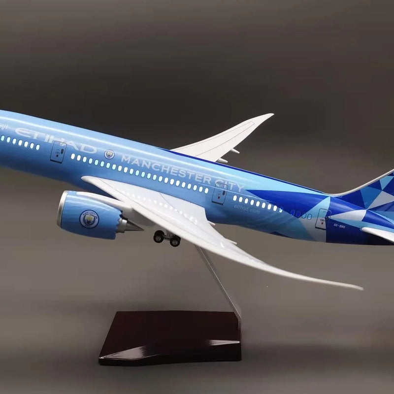 Boeing 787 Manchester City - Etihad - Escala 1/130 - 43 cm - 16,9 pulgadas - Maqueta de avión - Image 5